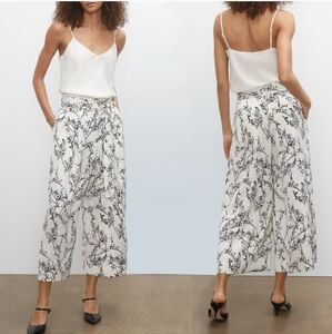 Club Monaco Kora Floral White Culottes Pants Size 0